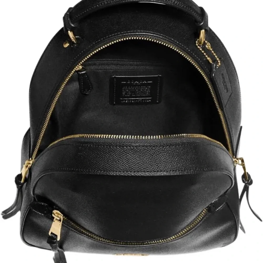 Coach Black Backpack with Gold Accents - Picture 3 of 9
